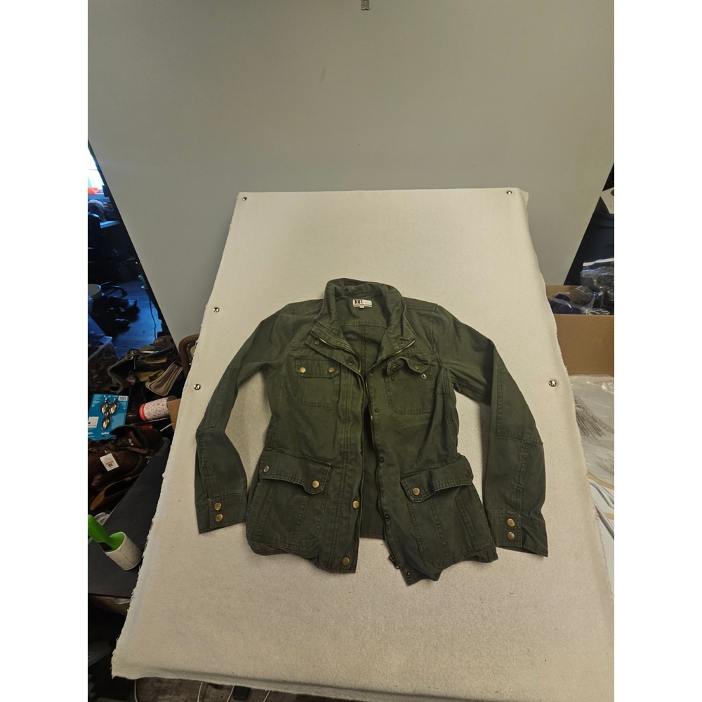 KUT from the Kloth Olive Green Cotton Utility Field Jacket KJ22402SF Large